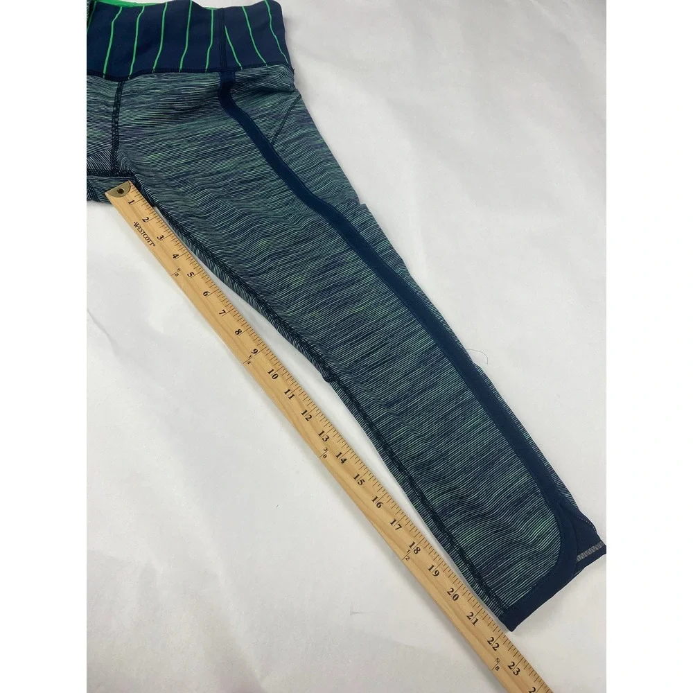 Lululemon Leggings Women's Size 8* Can't Stop Crop Blue Green